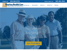 Tablet Screenshot of hearinghealthcare.net